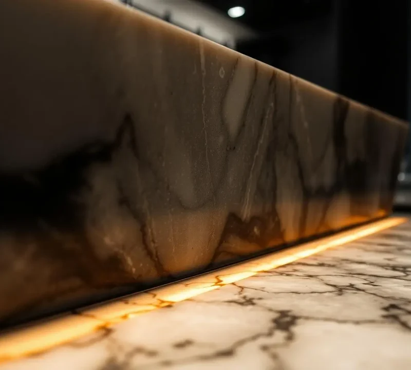 stone with integrated LED lighting