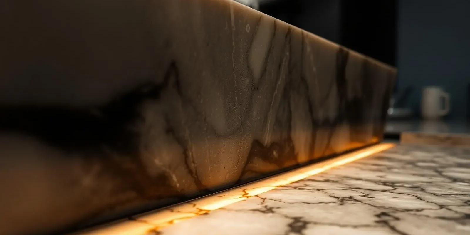 stone with integrated LED lighting